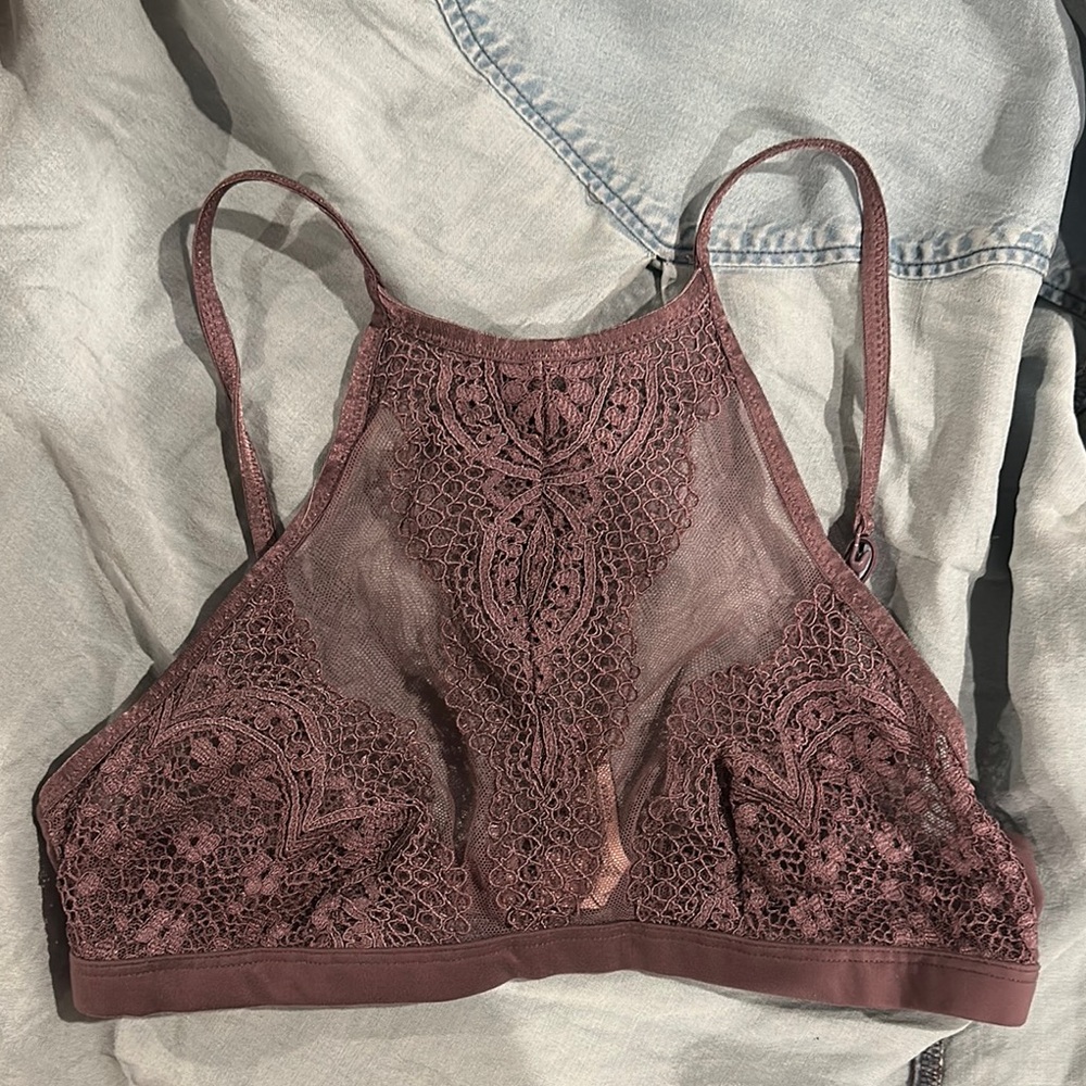 Victorias Secret Elegant Lace Bralette in Mauve